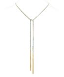 Collana TWIST in Argento 925 bagno oro Giallo 18Kt. Tessuto: Seta Turchese