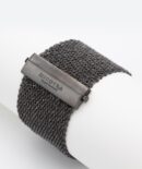Bracciale EXTRA DRY 4 CM in Argento 925 bagno Rutenio