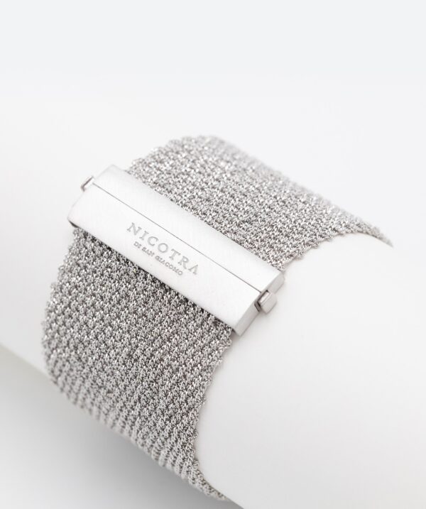 Bracciale EXTRA DRY 4 CM in Argento 925 Rodiato