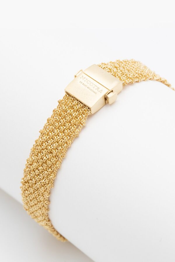 Bracciale EXTRA DRY 1 CM in Argento 925 bagno oro Giallo 18 Kt.