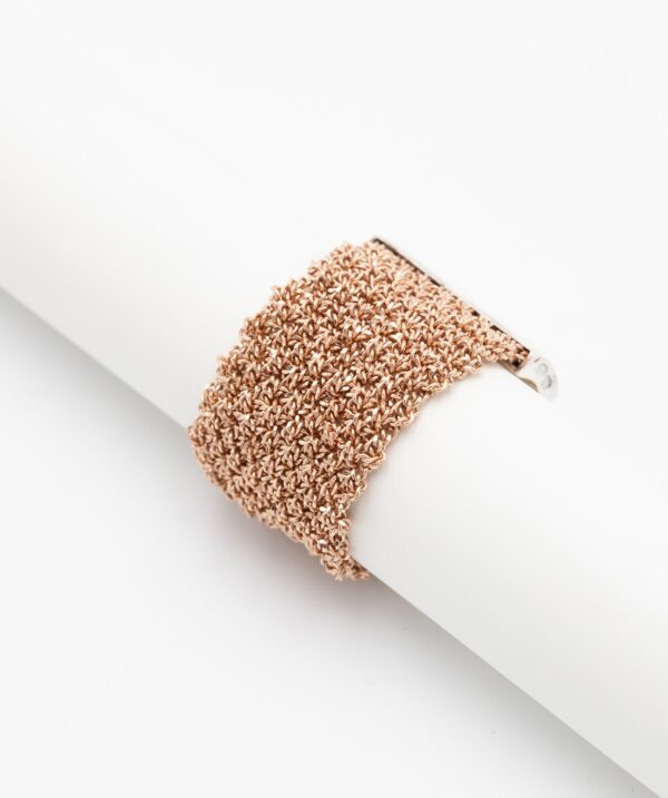 Anello MESH in Argento 925 bagno oro Rosa 14 Kt.