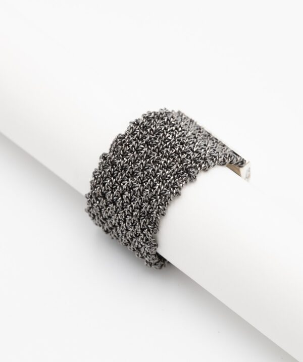 Anello MESH in Argento 925 bagno Rutenio