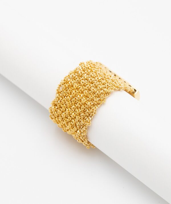 Anello MESH in Argento 925 bagno oro Giallo 18 Kt.