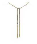 Collana TWIST in Argento 925 bagno oro Giallo 18Kt. Tessuto: Seta Nera