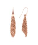Orecchini ROMBI in Argento 925 bagno oro Rosa 14Kt.