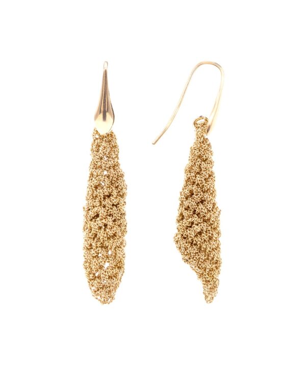 Orecchini ROMBI in Argento 925 bagno oro Giallo 18Kt.