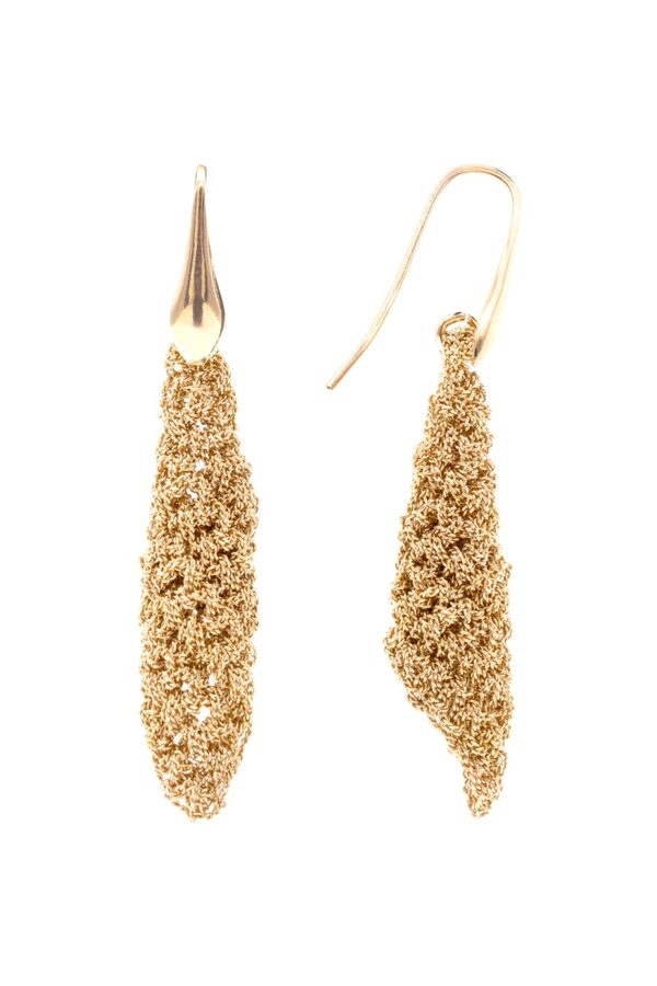 Orecchini ROMBI in Argento 925 bagno oro Giallo 18Kt.