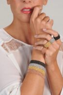 Bracciale EXTRA DRY 1 CM in Argento 925 bagno oro Giallo 18 Kt.