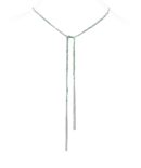 Collana TWIST in Argento 925 Rodiato. Tessuto: Seta Smeraldo