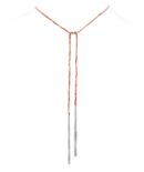 Collana TWIST in Argento 925 Rodiato. Tessuto: Seta Rossa