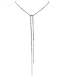 Collana TWIST in Argento 925 Rodiato. Tessuto: Seta Bordeaux