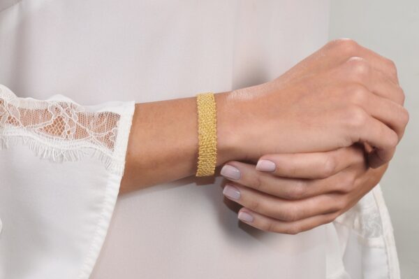 Bracciale EXTRA DRY 1 CM in Argento 925 bagno oro Giallo 18 Kt.