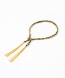 Bracciale TWIST in Argento 925 bagno oro Giallo 18Kt. Tessuto: Seta Nera