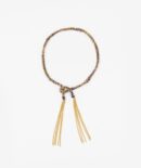 Bracciale TWIST in Argento 925 bagno oro Giallo 18Kt. Tessuto: Seta Viola
