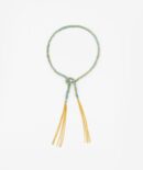 Bracciale TWIST in Argento 925 bagno oro Giallo 18Kt. Tessuto: Seta Turchese