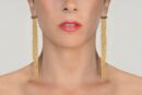 Orecchini FLUTE in Argento 925 bagno oro Giallo 18 Kt.