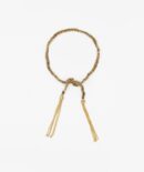 Bracciale TWIST in Argento 925 bagno oro Giallo 18Kt. Tessuto: Seta Marrone