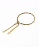 Bracciale TWIST in Argento 925 bagno oro Giallo 18Kt. Tessuto: Seta Marrone