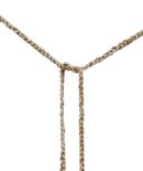 Collana TWIST in Argento 925 Rodiato. Tessuto: Seta Marrone