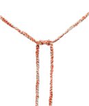Collana TWIST in Argento 925 Rodiato. Tessuto: Seta Rossa