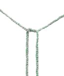 Collana TWIST in Argento 925 Rodiato. Tessuto: Seta Smeraldo