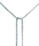 Collana TWIST in Argento 925 Rodiato. Tessuto: Seta Turchese