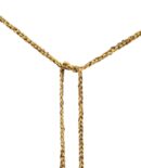 Collana TWIST in Argento 925 bagno oro Giallo 18Kt. Tessuto: Seta Marrone
