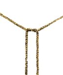 Collana TWIST in Argento 925 bagno oro Giallo 18Kt. Tessuto: Seta Nera