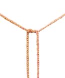 Collana TWIST in Argento 925 bagno oro Giallo 18Kt. Tessuto: Seta Rosa