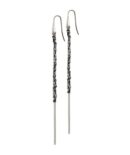 Orecchini TWIST in Argento 925 Rodiato. Tessuto: Seta Nera