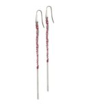 Orecchini TWIST in Argento 925 Rodiato. Tessuto: Seta Bordeaux