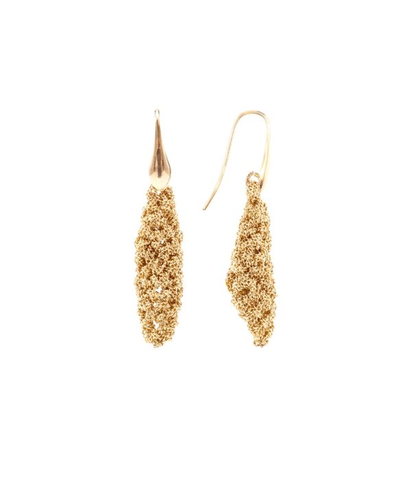 Orecchini ROMBI C. in Argento 925 bagno oro Giallo 18Kt.