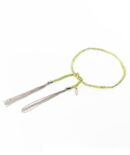 Bracciale TWIST in Argento 925 Rodiato. Tessuto: Seta Lime
