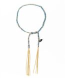 Bracciale TWIST in Argento 925 bagno oro Giallo 18Kt. Tessuto: Seta Blu Cobalto