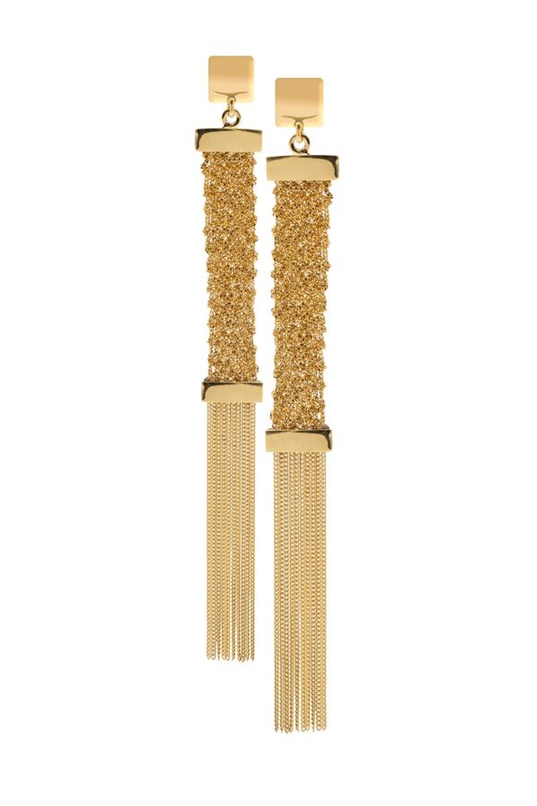Orecchini BRUT in Argento 925 bagno oro Giallo 18Kt.