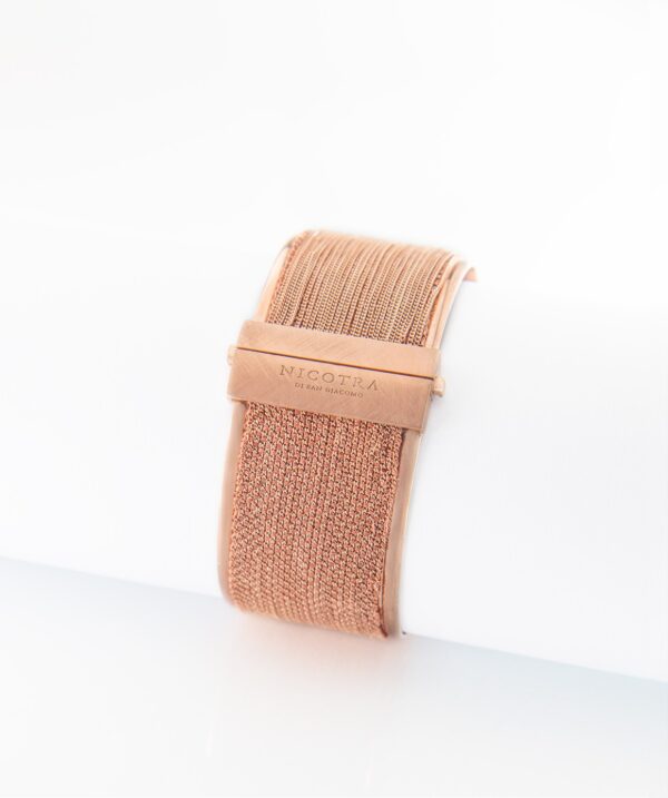 Bracciale SCHIAVA 3CM in Argento 925 bagno oro Rosa 14 Kt.
