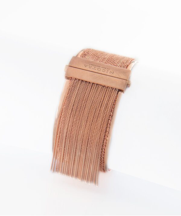 Bracciale SCHIAVA 3CM in Argento 925 bagno oro Rosa 14 Kt.