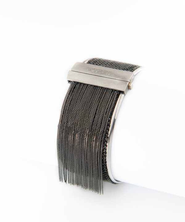 Bracciale SCHIAVA 3CM in Argento 925 bagno Rutenio